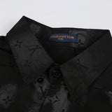 Side profile of Louis Vuitton luxury clothing with logo-detail design