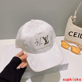 Close-up detail view of Louis Vuitton unisex cap