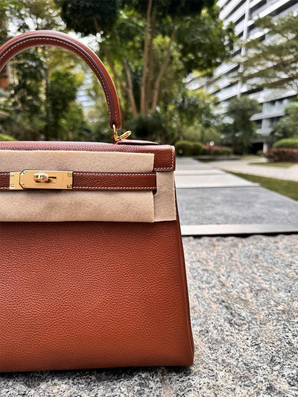 Close-up detail of structured bag design