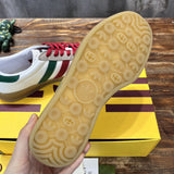 Side profile of Gucci all-black sneakers heritage-inspired look