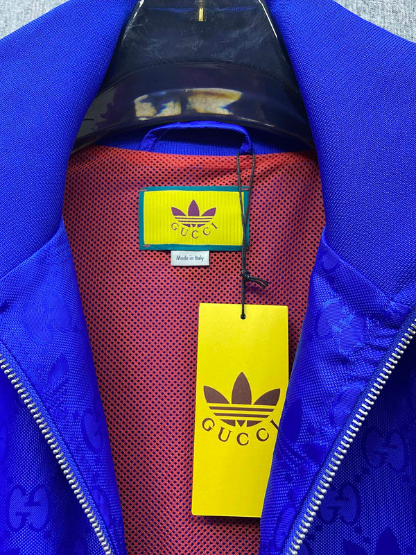 Full styled look of Gucci luxury clothing with label-forward styling