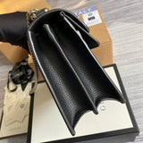 Top view of classic premium women's handbag – women's designer-style accessory