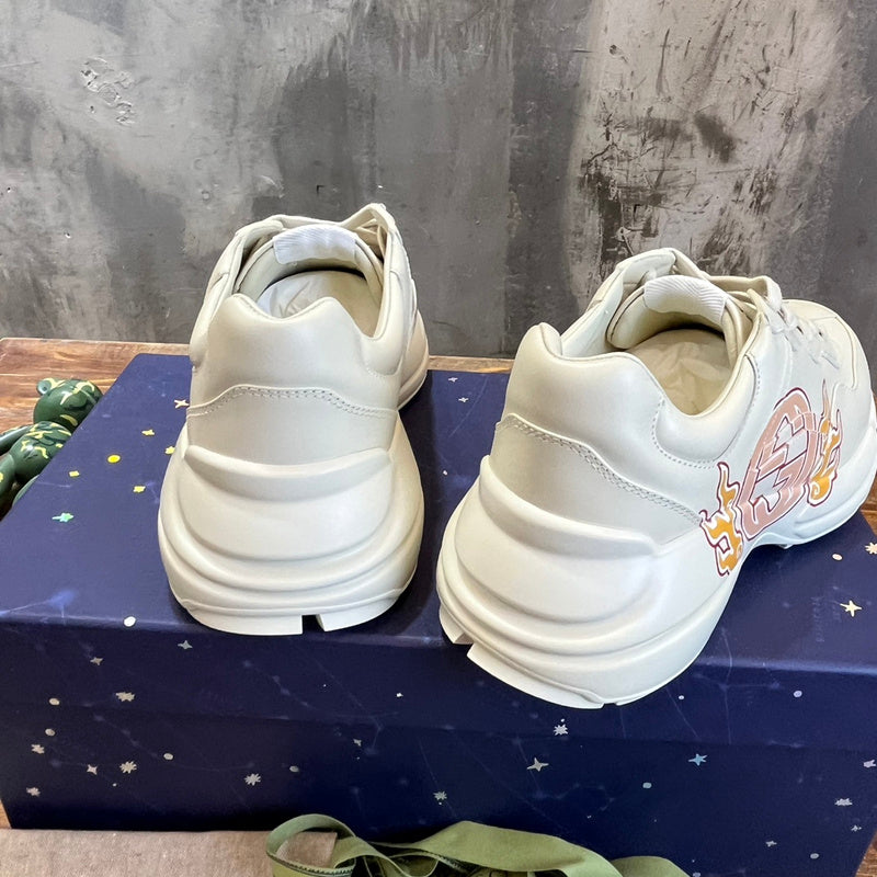 Gucci bold contrast luxury sneakers view 4 sleek tonal finish