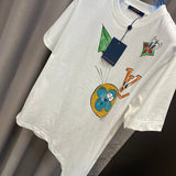 Close-up detail shot of Louis Vuitton cotton t-shirt with tailored silhouette