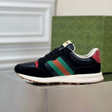 Gucci classic monochrome luxury sneakers view 5 heritage-inspired look