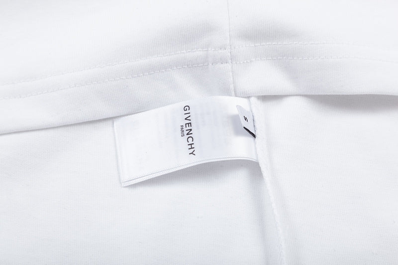 Side profile of Givenchy luxury clothing with signature branding