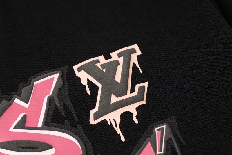 Flat lay presentation of Louis Vuitton cotton t-shirt with logo-detail design