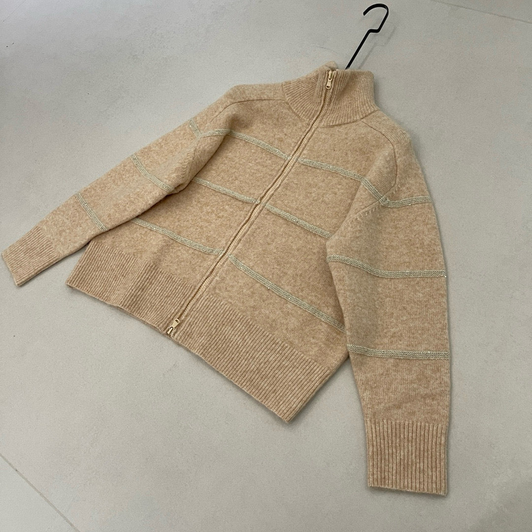 Brunello Cucinelli Zip Cardigan – luxury designer piece at Bellvora