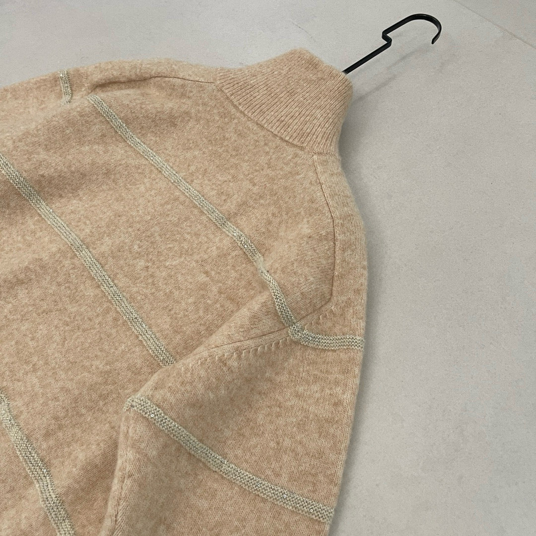 Front view of Brunello Cucinelli Zip Cardigan premium piece