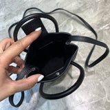 Understated Faux Leather Handbag - Modern Structured Build | Women's Statement Accessory #206 - styled full view (image 7) of designer-inspired handbag