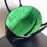 Chic Vegan Leather Handbag - Polished Finish | Women's Everyday Carry Handbag #1580 - interior view (image 6) of designer-inspired handbag