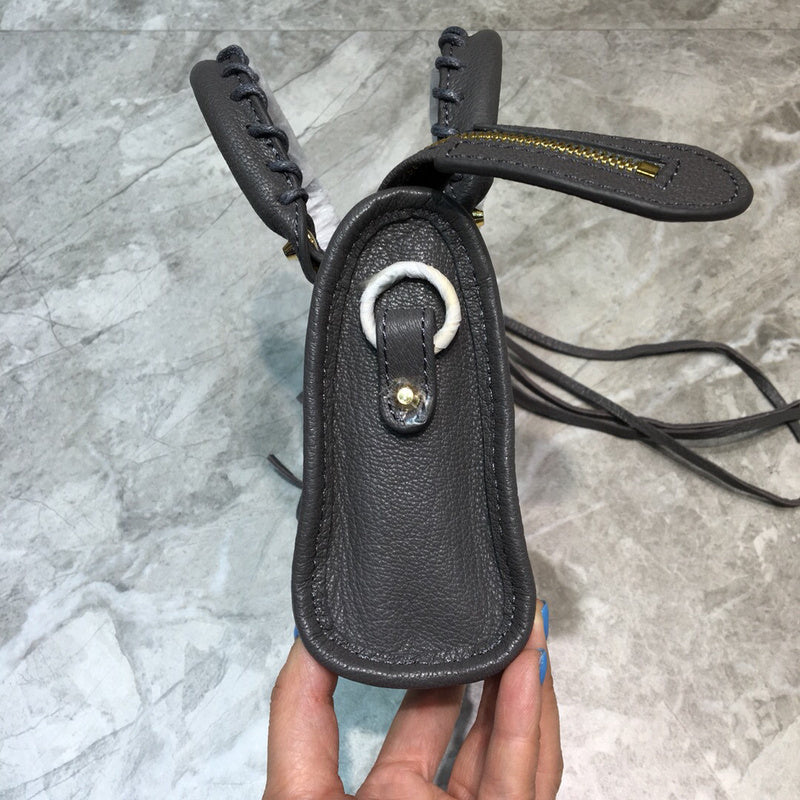 Structured Vegan Leather Handbag - Polished Finish | Women's Everyday Carry Handbag #685 - interior view (image 6) of designer-inspired handbag