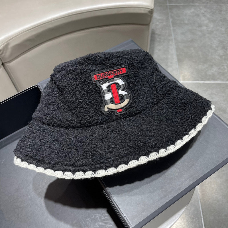 Close-up detail view of Burberry unisex cap