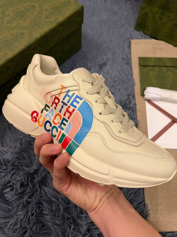 Gucci sneakers detailed view showing premium designer craftsmanship