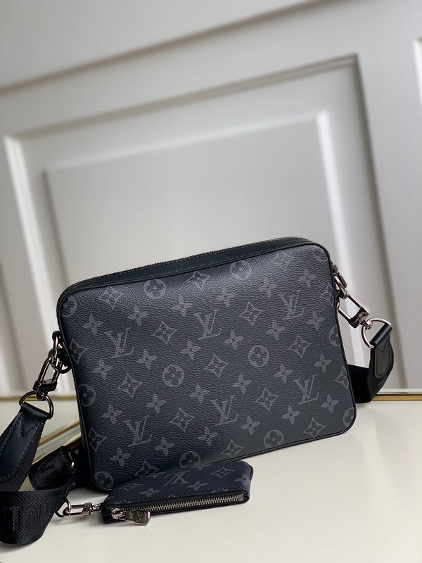Back view of structured signature women's handbag – women's statement bag