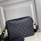 Back view of structured signature women's handbag – women's statement bag