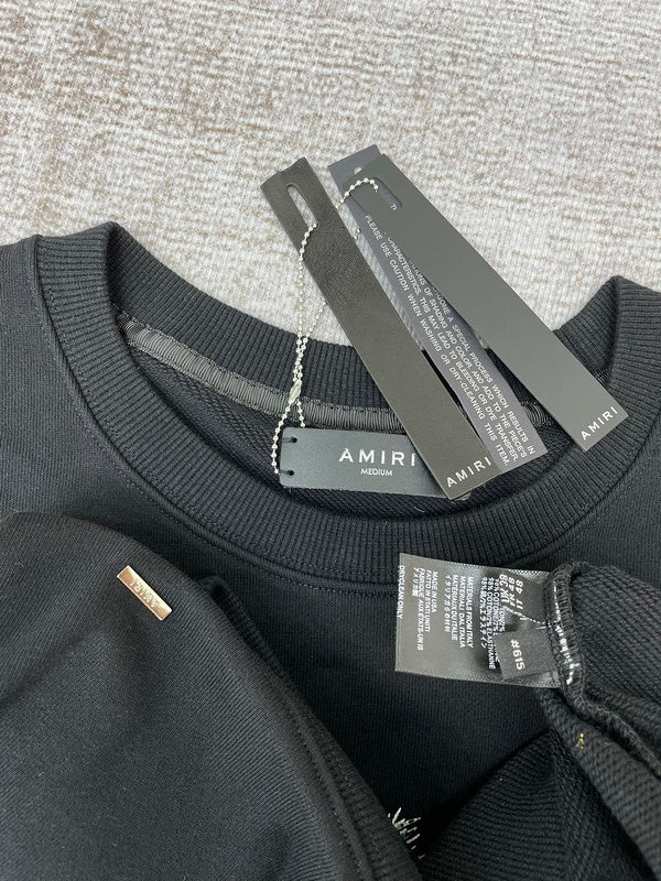Close-up of Amiri hoodie craftsmanship