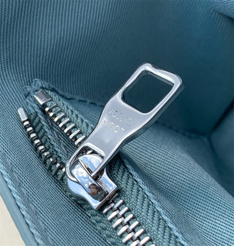  crossbody bag close-up of hardware and finish