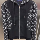 Side profile of Louis Vuitton luxury clothing with label-forward styling