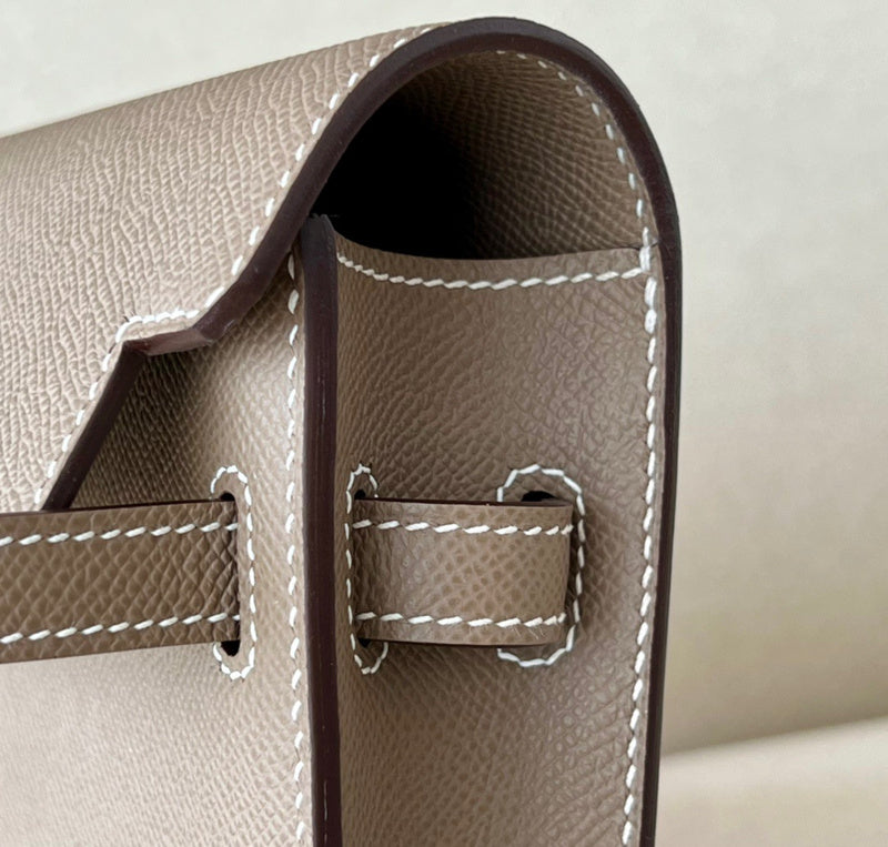 Close-up detail of poised bag design
