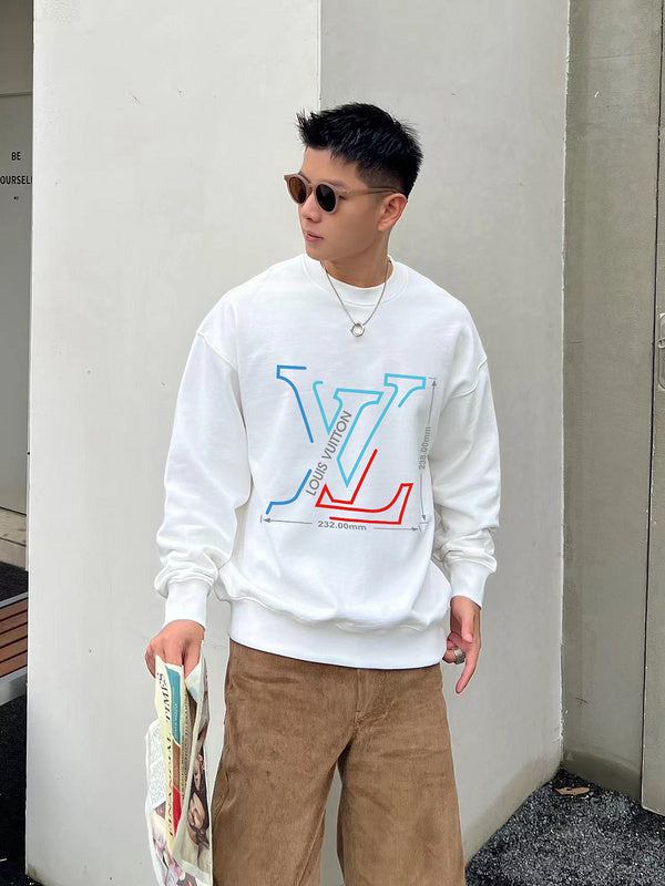 Full styled look of Louis Vuitton luxury clothing with streetwear-inspired cut