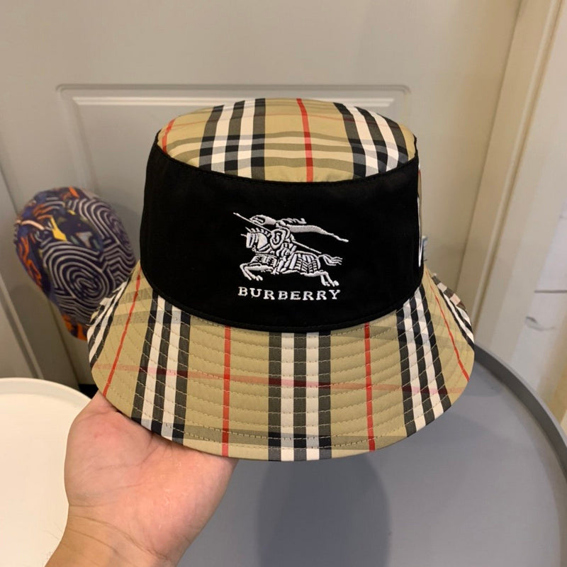 Angled view of Burberry unisex cap