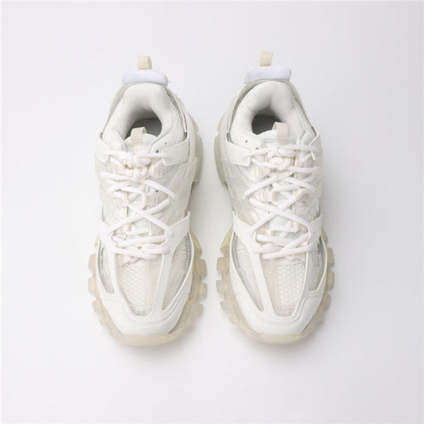 Balenciaga Beige Low-Top Sneakers - Detail Shot of Craftsmanship