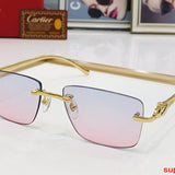 Close-up detail view of Cartier unisex sunglasses