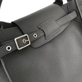 Handle and strap detail of refined statement women's handbag – women's everyday handbag