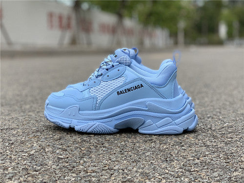 Balenciaga Grey Chunky Platform Sneakers - Detail Shot of Craftsmanship
