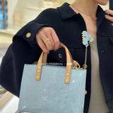 understated carryall bag detail view showing craftsmanship