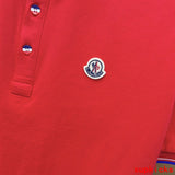 Front view of Moncler luxury clothing with logo-detail design