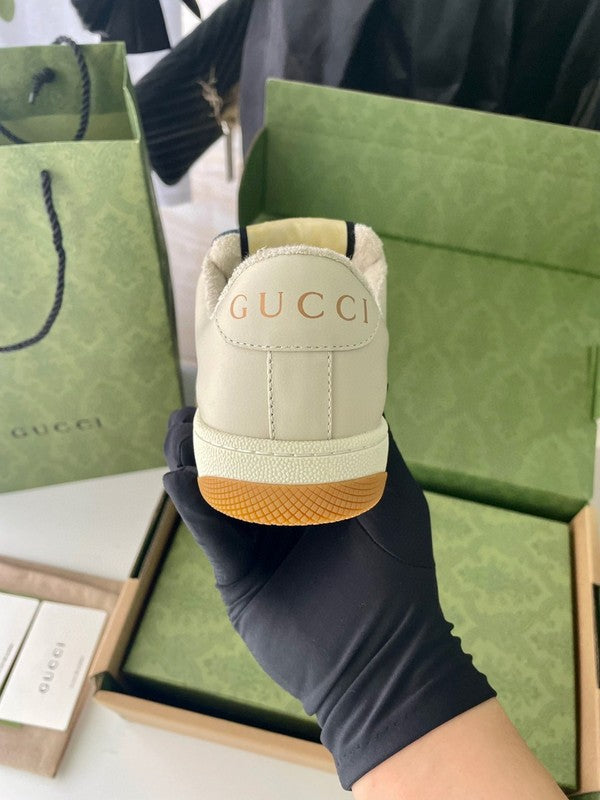 Gucci tonal black luxury sneakers view 7 bold athletic profile