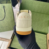Gucci tonal black luxury sneakers view 7 bold athletic profile