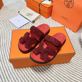 Hermes sandals Style 208 - close-up of refined designer finish