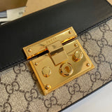 Back view of chic structured women's handbag – women's luxury accessory