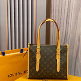  Polished handbag carried on shoulder
