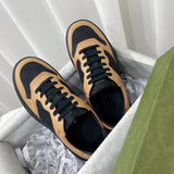 Gucci neutral cream luxury sneakers view 4 signature lace-up style