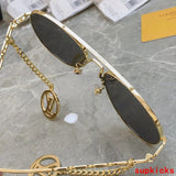 Close-up detail view of Louis Vuitton unisex sunglasses