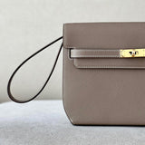 Close-up detail of poised bag design