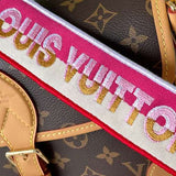 Handle and strap detail of structured refined women's handbag – women's luxury handbag