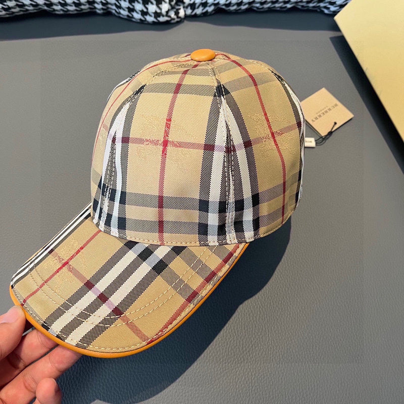 Angled view of Burberry unisex cap