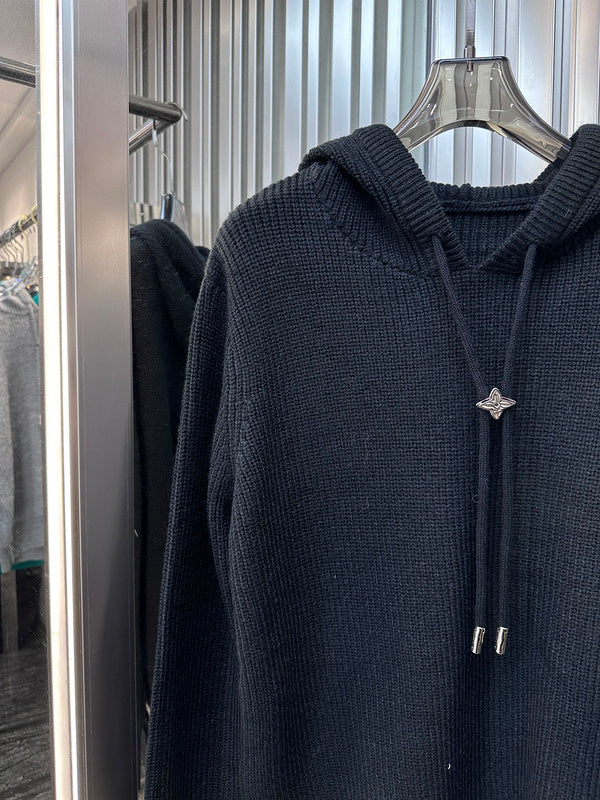 Close-up detail shot of Louis Vuitton luxury clothing with everyday silhouette
