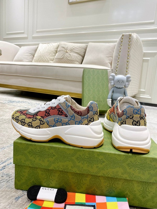 Gucci bold contrast luxury sneakers view 7 sleek tonal finish
