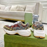 Gucci bold contrast luxury sneakers view 7 sleek tonal finish