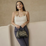  Sleek structured bag front view 43