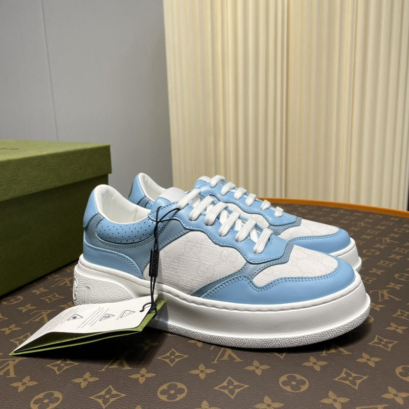 Gucci crisp white luxury sneakers view 9 heritage-inspired look