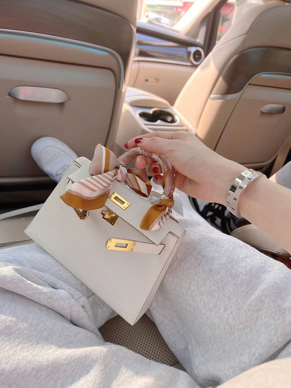 Close-up detail of sophisticated bag design
