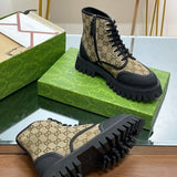 Gucci all-black luxury sneakers view 4 retro runner design