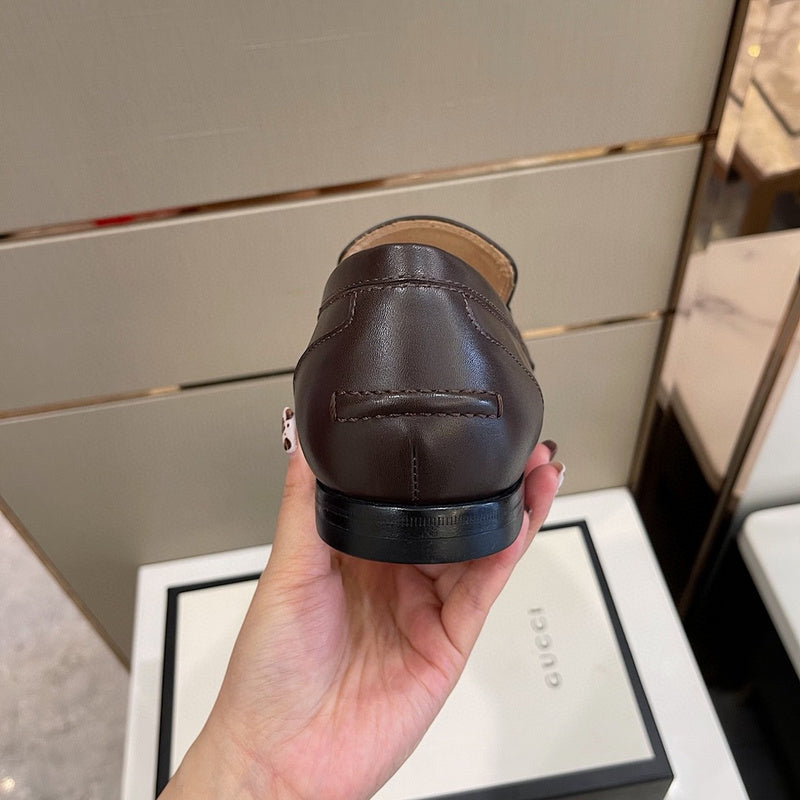 Gucci two-tone luxury sneakers view 5 signature lace-up style